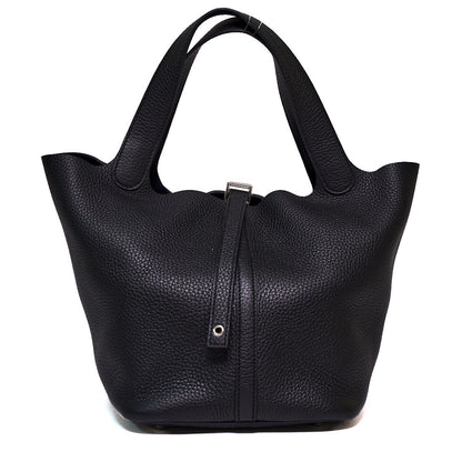 HERMES Picotin Lock 22cm T/C牛皮水桶包 銀扣（全新閒置包）