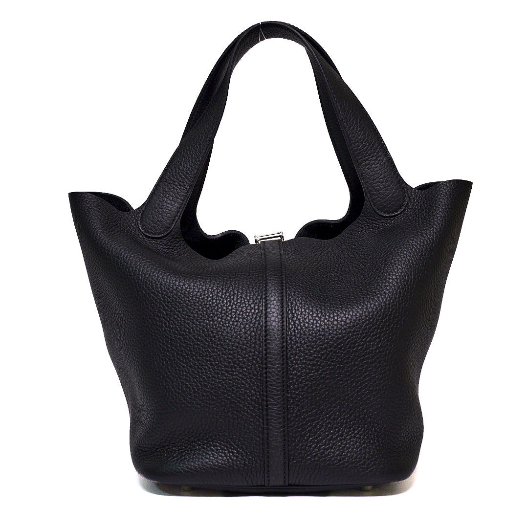 HERMES Picotin Lock 22cm T/C牛皮水桶包 銀扣（全新閒置包）