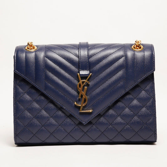 YSL LouLou Medium Flag Bag 海軍藍