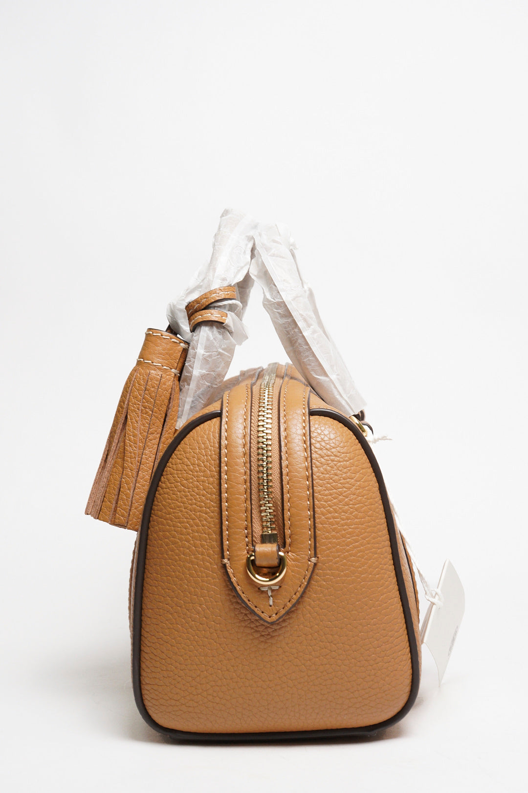 TORY BURCH THEA 荔枝紋手提/斜背二用波士頓包 棕色