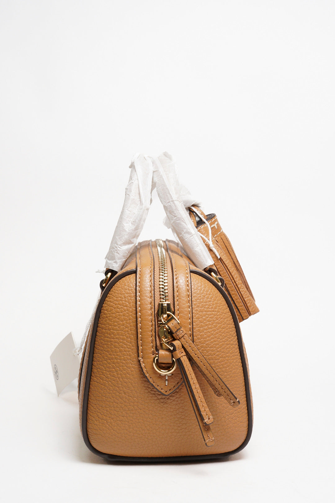 TORY BURCH THEA 荔枝紋手提/斜背二用波士頓包 棕色