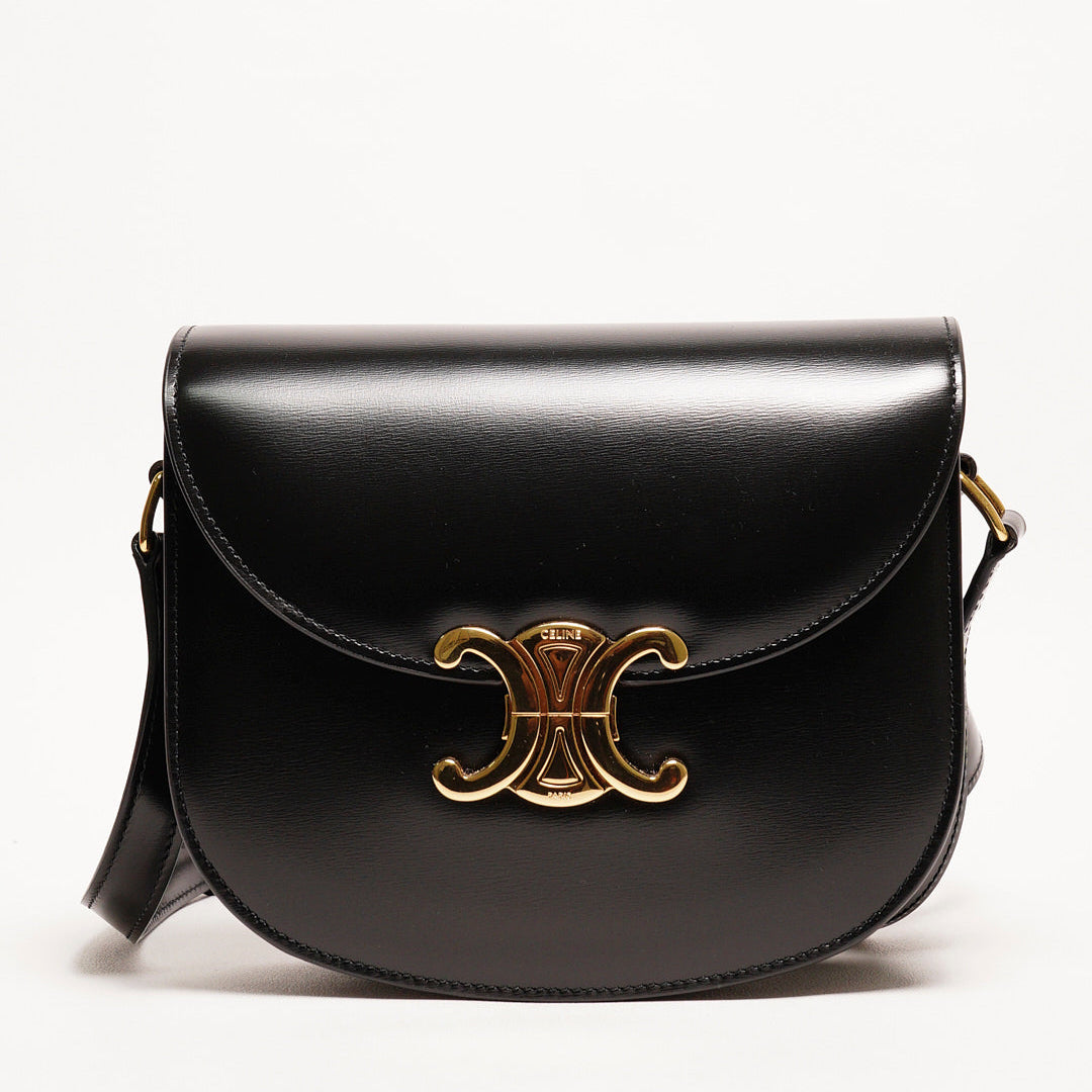 CELINE 牛皮 TEEN BESACE TRIOMPHE 凱旋門馬鞍包/斜背包