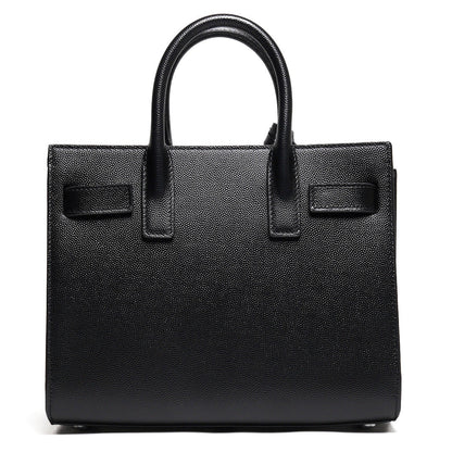 SAINT LAURENT nano22風琴包/肩背包（黑色粒面牛皮）
