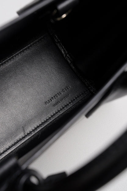 SAINT LAURENT nano22風琴包/肩背包（黑色粒面牛皮）
