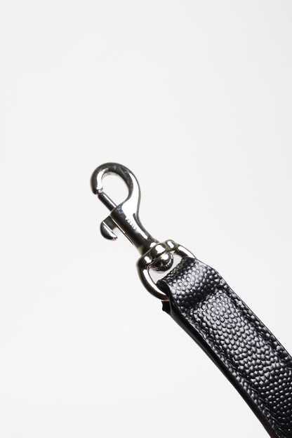 SAINT LAURENT nano22風琴包/肩背包（黑色粒面牛皮）