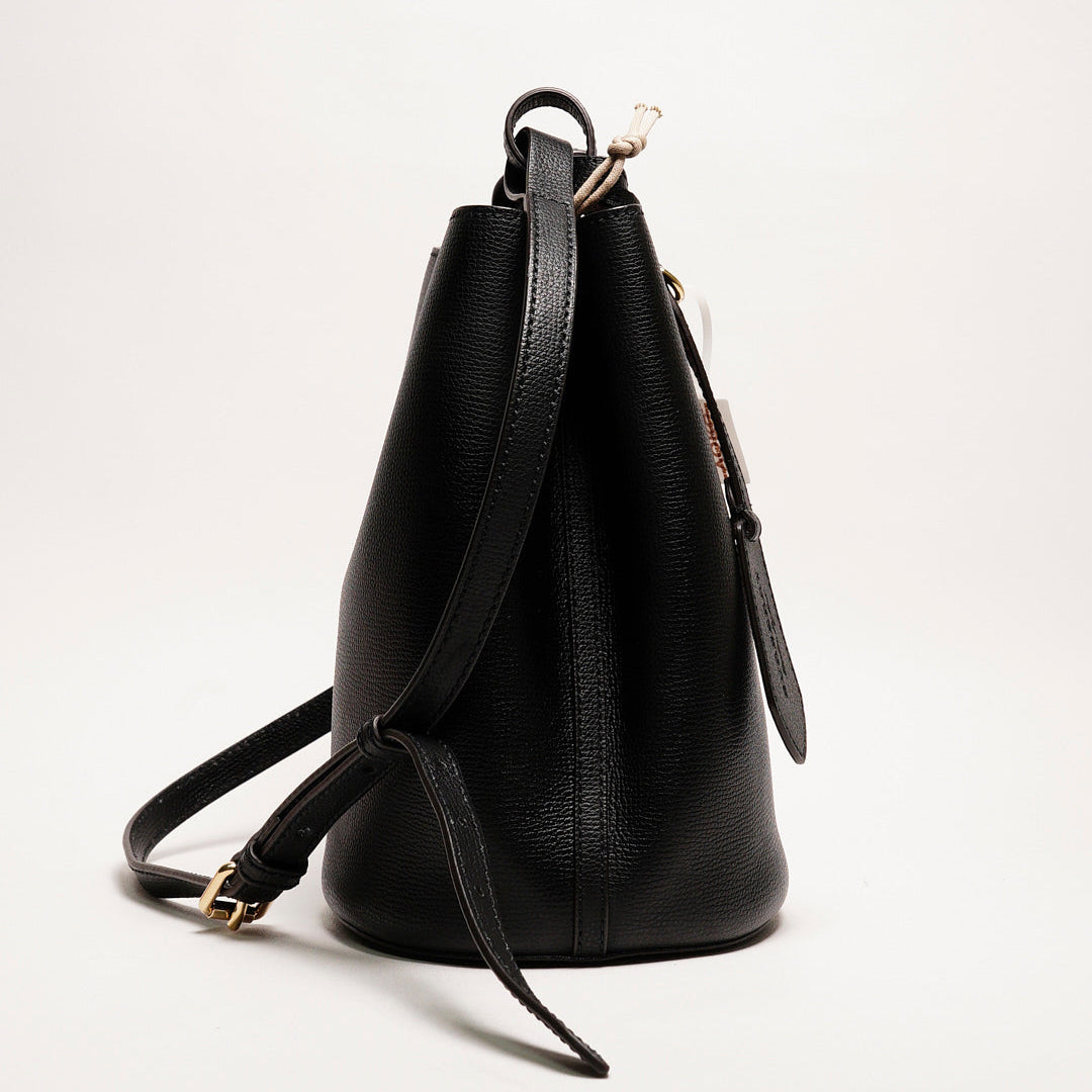 Burberry 雙面小水桶包（黑色/內裏格紋）