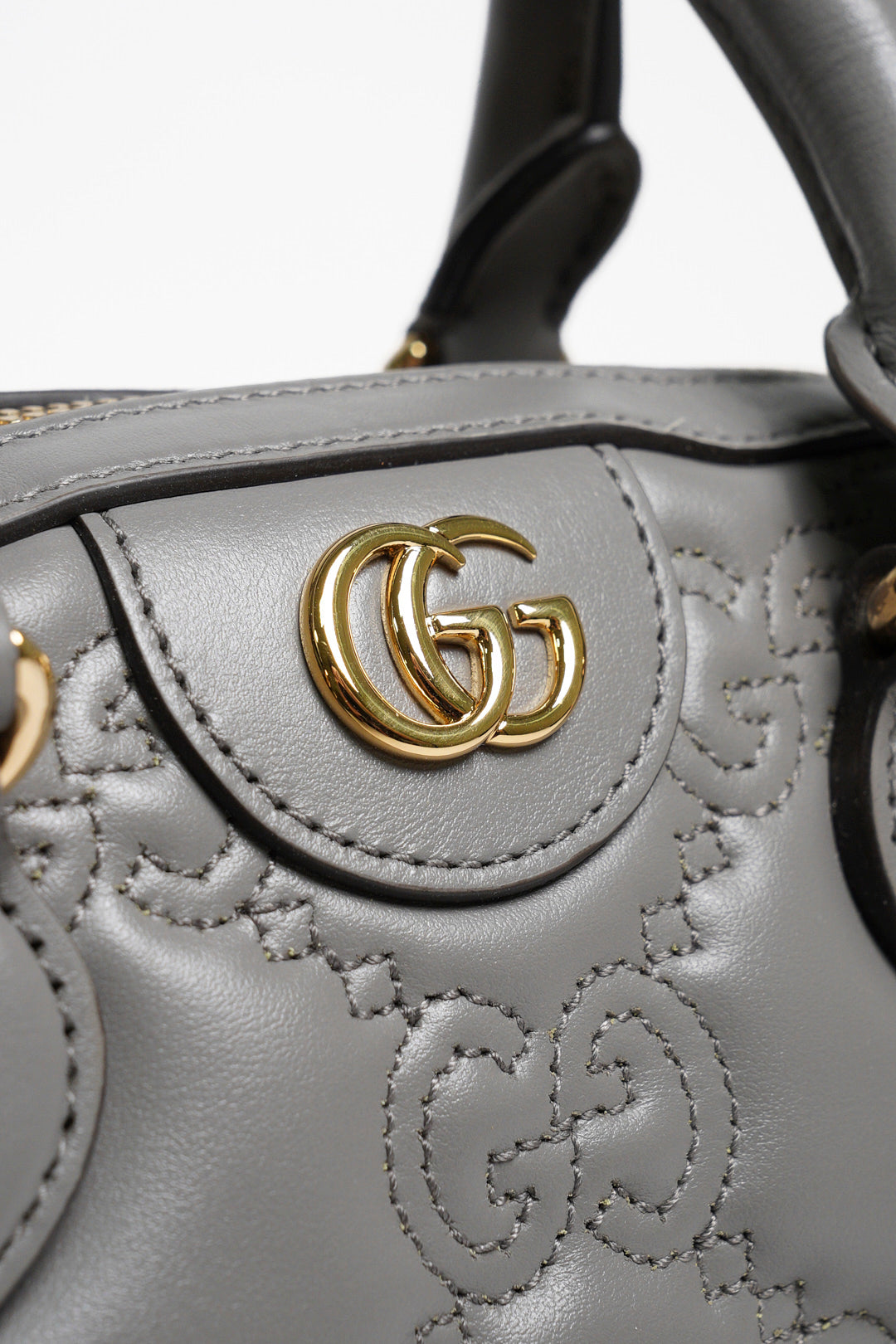 GUCCI GG Matelasse 壓紋波士頓包 mini speedy（灰色）
