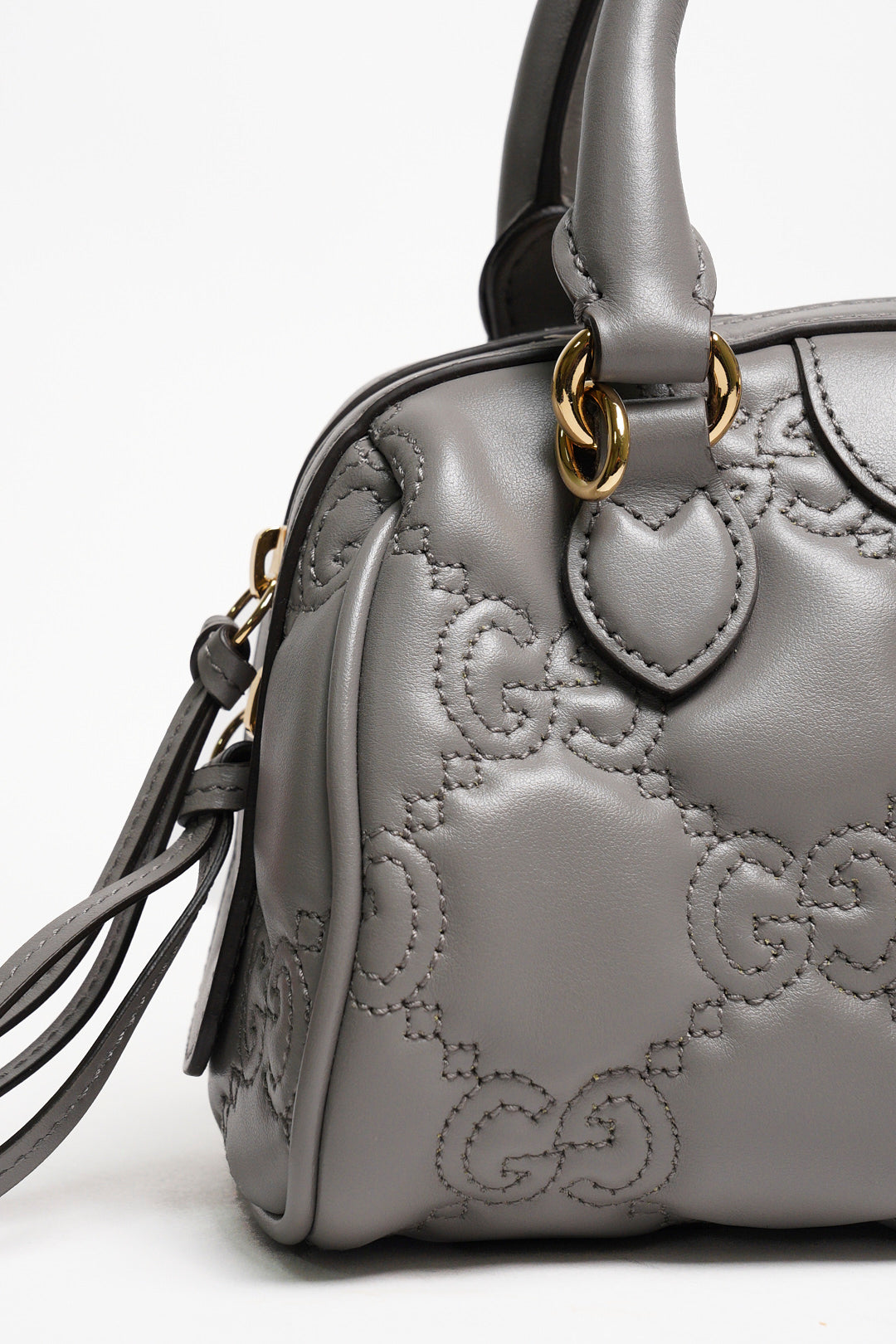GUCCI GG Matelasse 壓紋波士頓包 mini speedy（灰色）