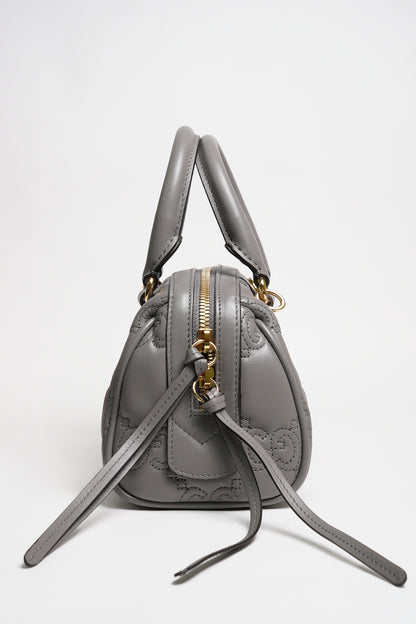 GUCCI GG Matelasse 壓紋波士頓包 mini speedy（灰色）