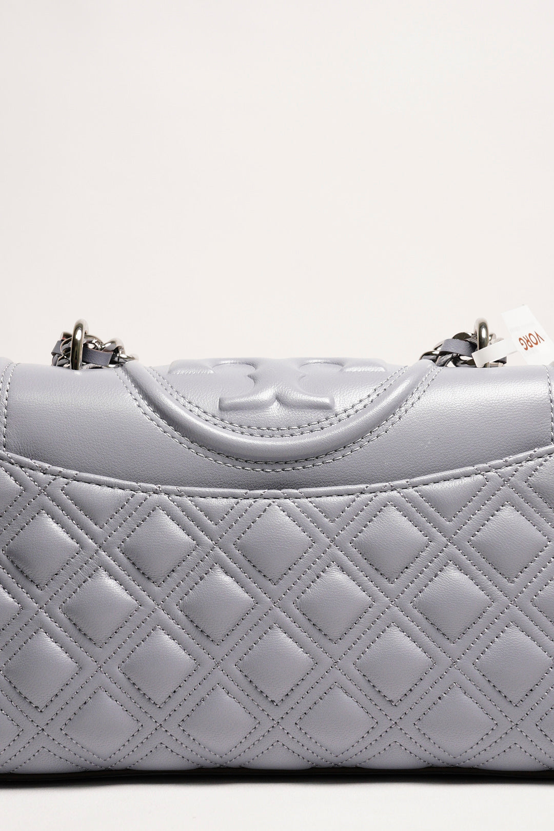 Tory Burch 鏈條流蘇斜背包  (霧霾灰藍）