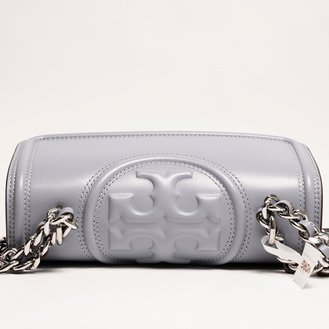 Tory Burch 鏈條流蘇斜背包  (霧霾灰藍）