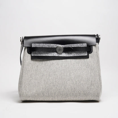 Hermes Mini herbag 斜背包 熊貓配色 銀扣（石板灰）K刻