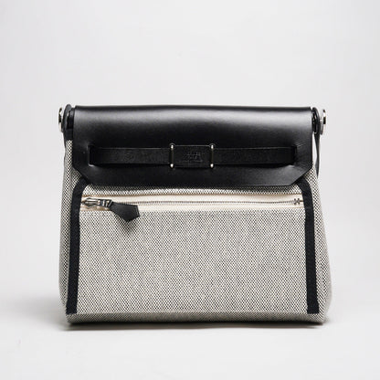 Hermes Mini herbag 斜背包 熊貓配色 銀扣（石板灰）K刻