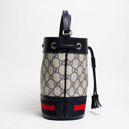 GUCCIi Supreme Ophidia 水桶斜背包(黑藍色)