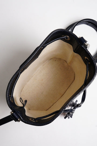 GUCCIi Supreme Ophidia 水桶斜背包(黑藍色)