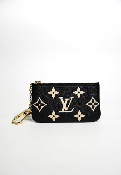 LOUIS VUITTON 黑白色鑰匙零錢包(全新)