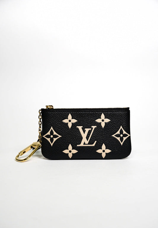 LOUIS VUITTON 黑白色鑰匙零錢包(全新)