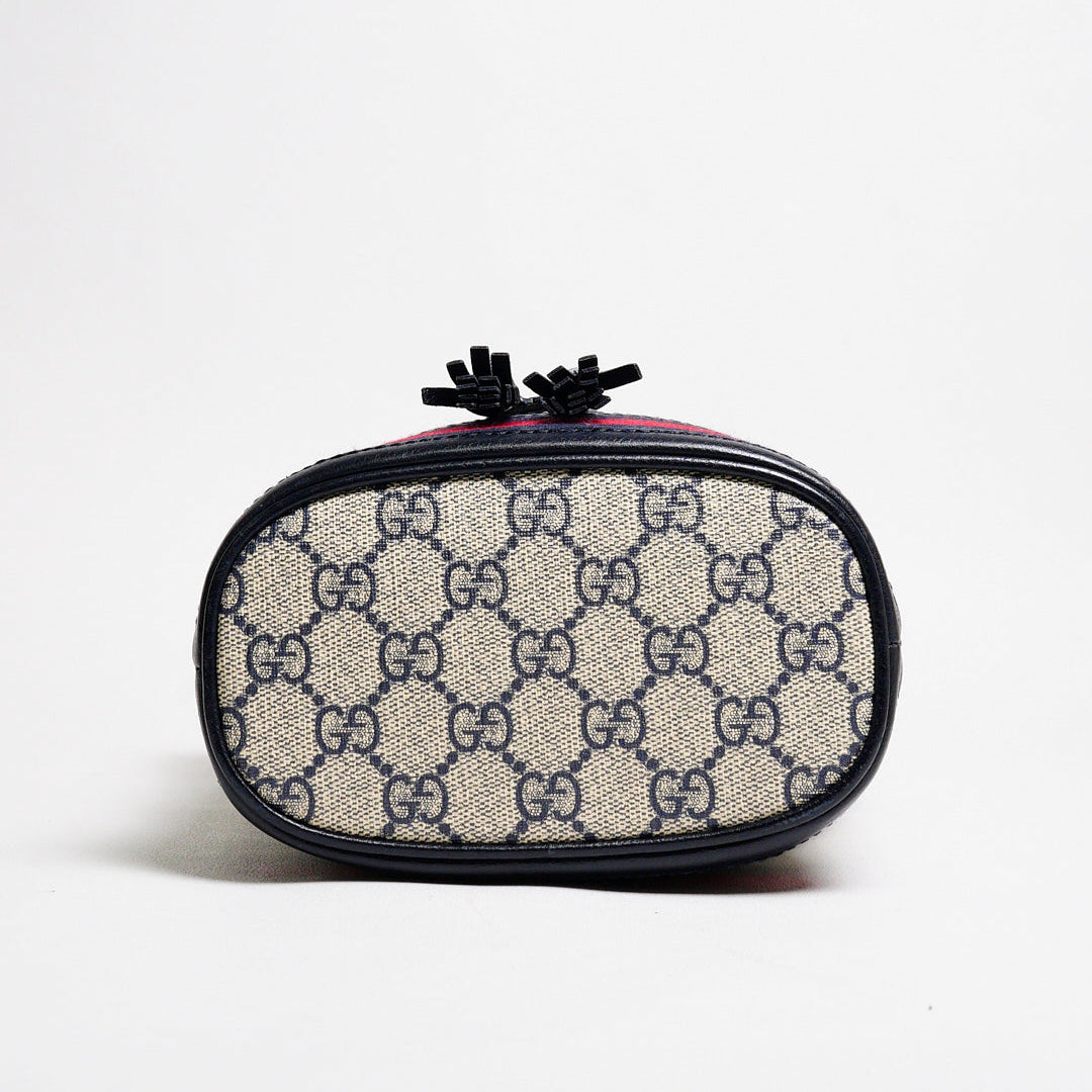 GUCCIi Supreme Ophidia 水桶斜背包(黑藍色)