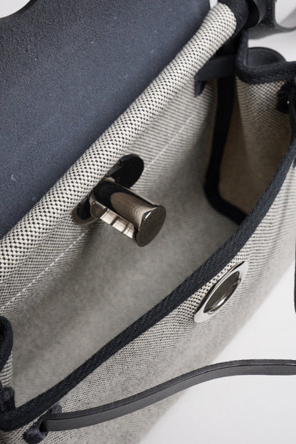 Hermes Mini herbag 斜背包 熊貓配色 銀扣（石板灰）K刻