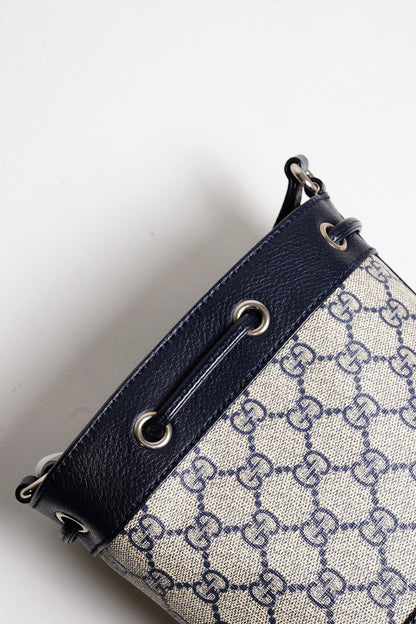 GUCCIi Supreme Ophidia 水桶斜背包(黑藍色)