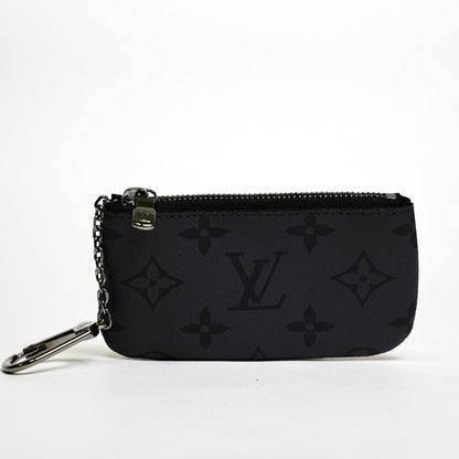 LOUIS VUITTON 黑灰色雙面零錢包（全新）