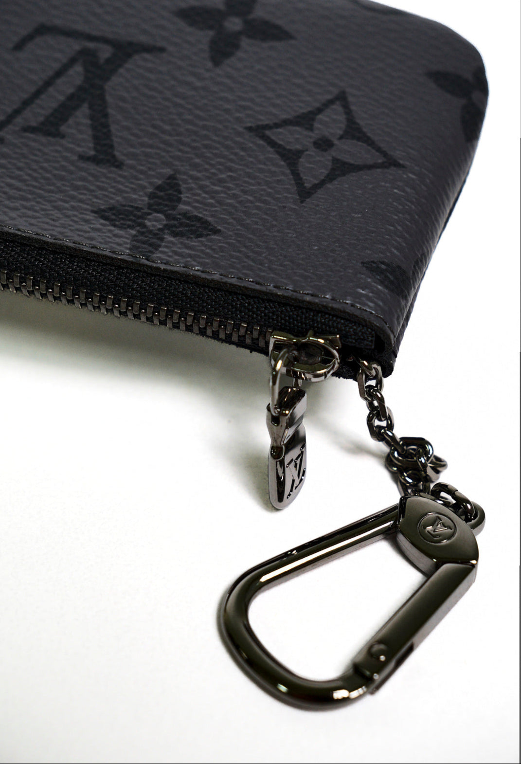 LOUIS VUITTON 黑灰色雙面零錢包（全新）