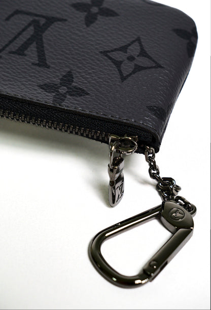 LOUIS VUITTON 黑灰色雙面零錢包（全新）