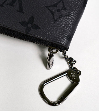 LOUIS VUITTON 黑灰色雙面零錢包（全新）