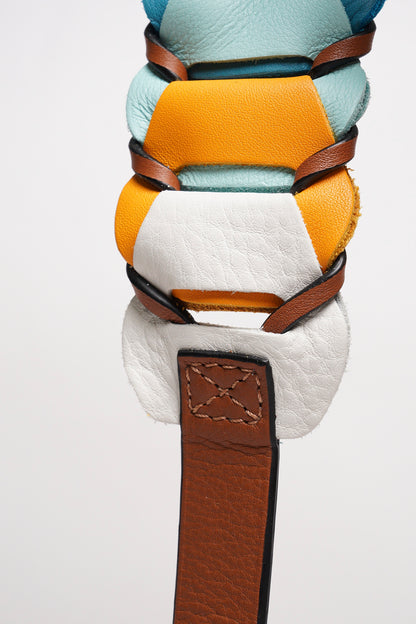 LOEWE包袋配件萬用肩帶（黃藍色）