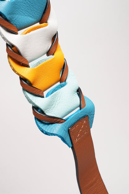 LOEWE包袋配件萬用肩帶（黃藍色）