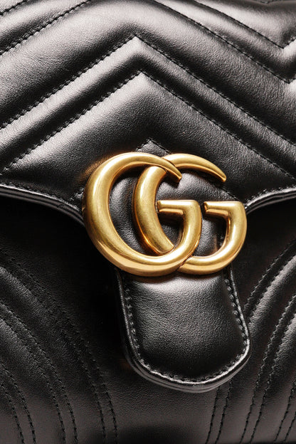 GUCCI GG Marmont馬夢包 手提鏈條包（黑色）