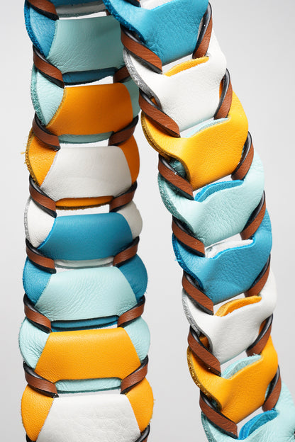 LOEWE包袋配件萬用肩帶（黃藍色）