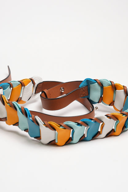 LOEWE包袋配件萬用肩帶（黃藍色）