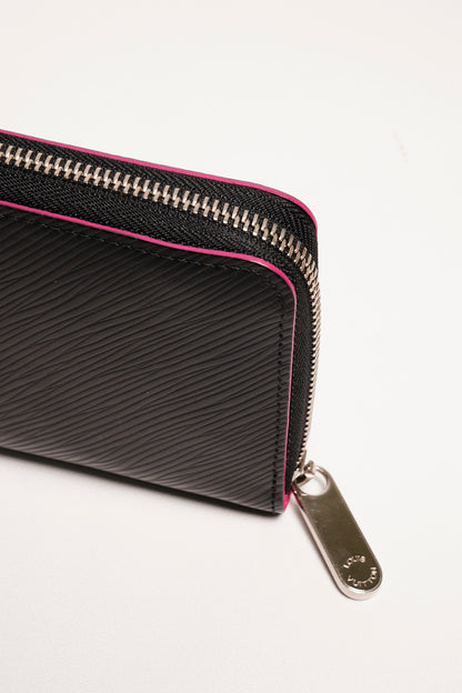 LOUIS VUITTON EPI水波紋長夾 ㄇ字型拉鏈長夾（黑色）