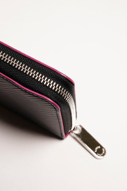 LOUIS VUITTON EPI水波紋長夾 ㄇ字型拉鏈長夾（黑色）