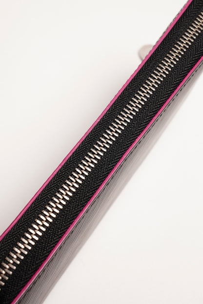 LOUIS VUITTON EPI水波紋長夾 ㄇ字型拉鏈長夾（黑色）