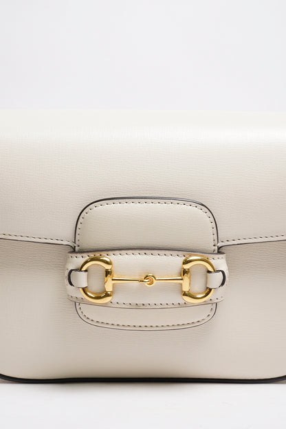 GUCCI HORSEBIT 1955系列小號肩背包-白色
