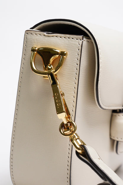 GUCCI HORSEBIT 1955系列小號肩背包-白色