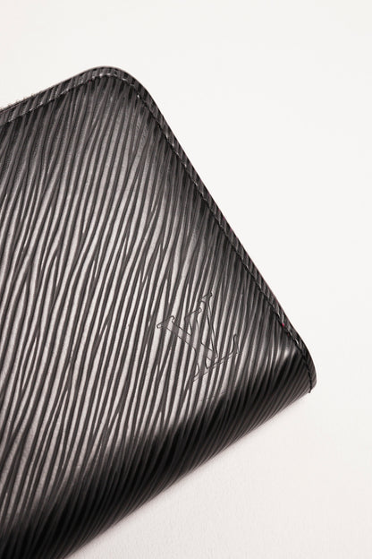 LOUIS VUITTON EPI水波紋長夾 ㄇ字型拉鏈長夾（黑色）