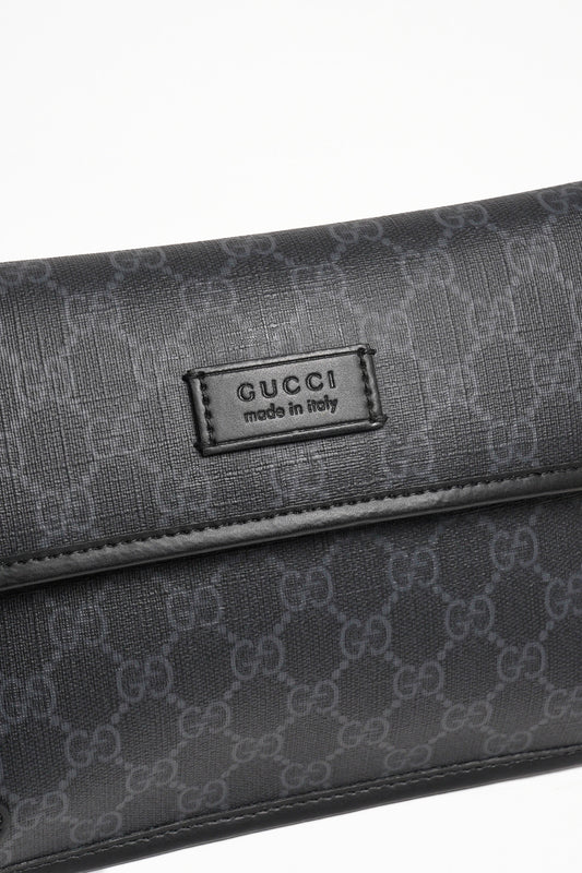 GUCCI 黑色老花腰包 (全新)