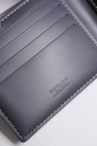Goyard Victoire Wallet 帆布對折8卡短夾(藍)