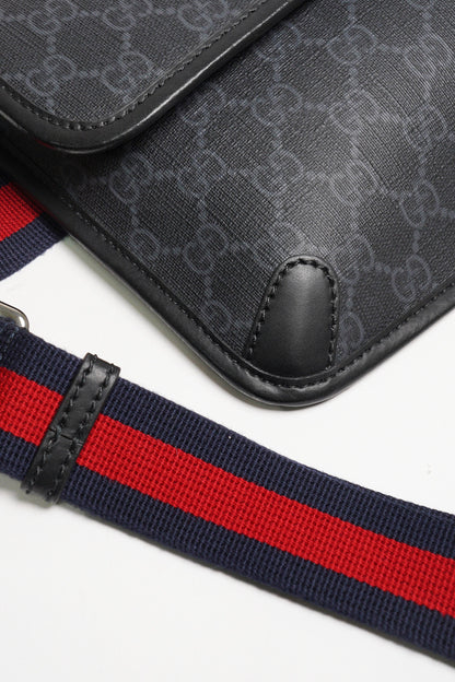 GUCCI 黑色老花腰包 (全新)