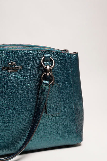 Coach 手提包 附背帶（深色湖水綠）