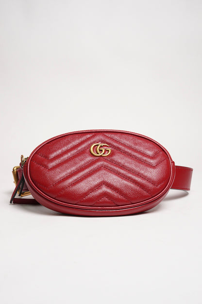 Gucci Marmont 紅色 三件套腰包