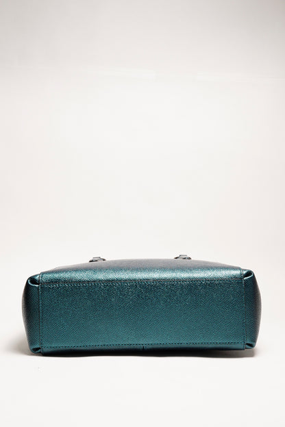 Coach 手提包 附背帶（深色湖水綠）