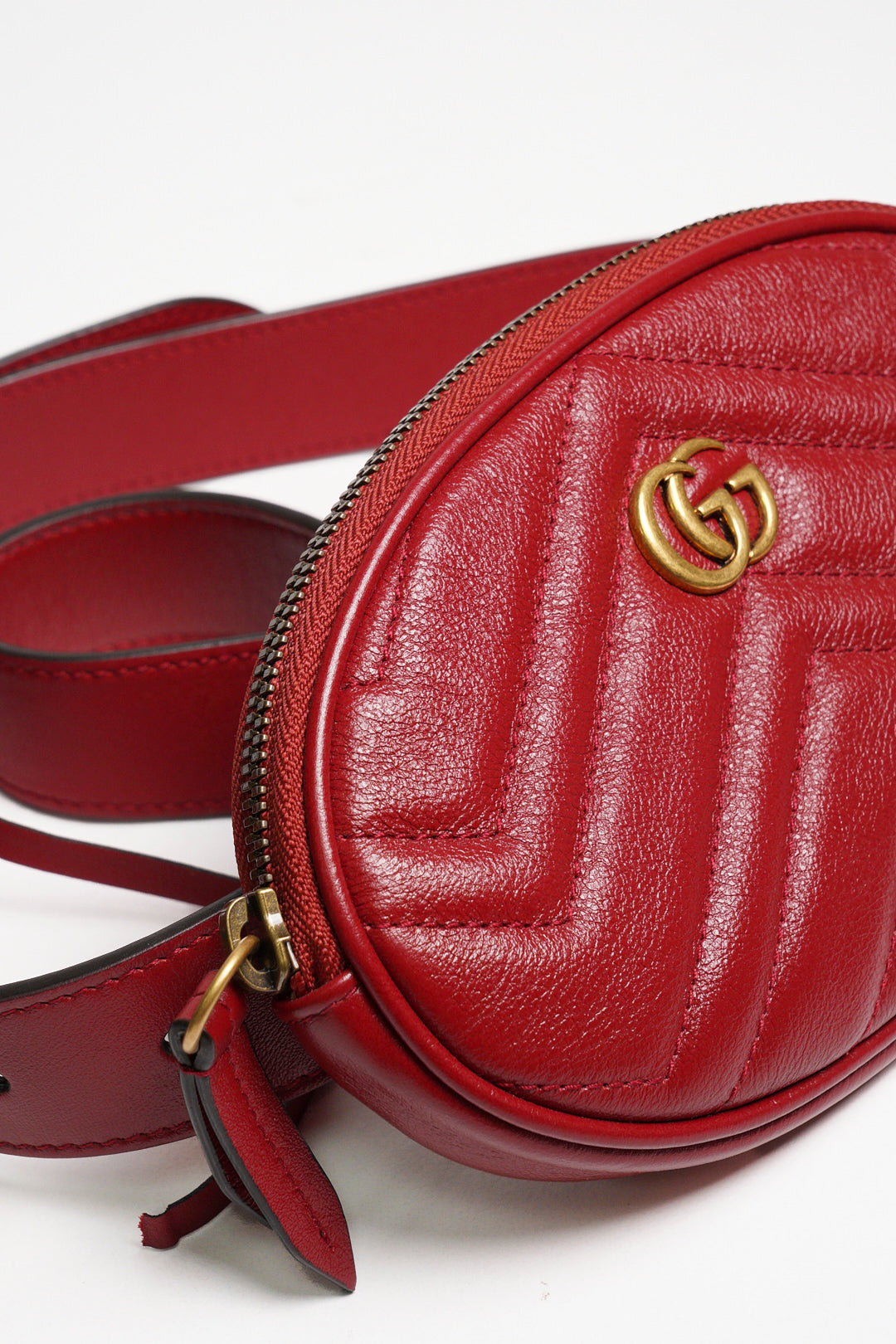 Gucci Marmont 紅色 三件套腰包