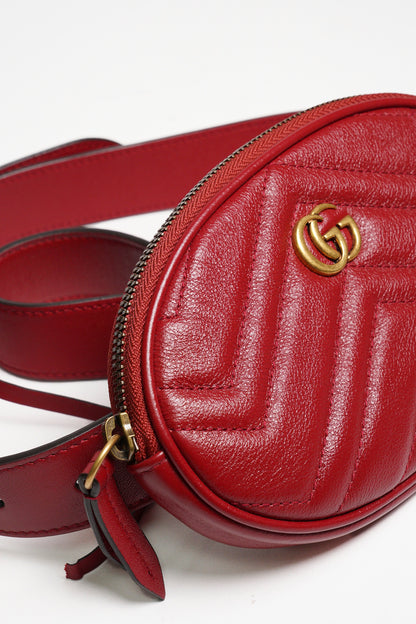 Gucci Marmont 紅色 三件套腰包