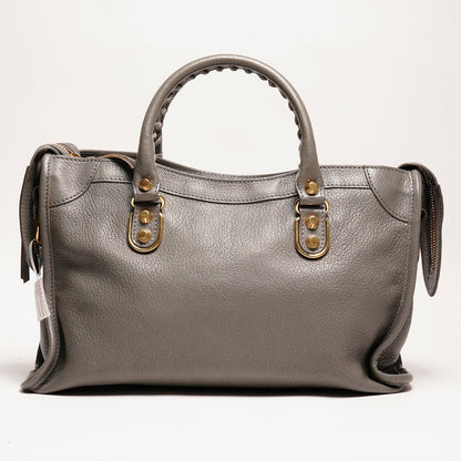 巴黎世家BALENCIAGA S City Edge機車包（灰色）