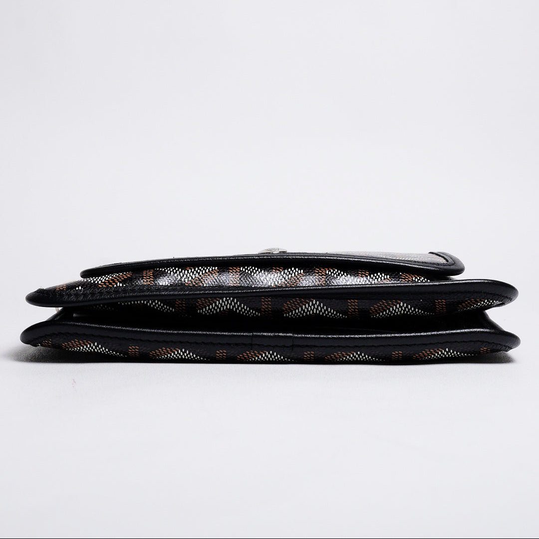 GOYARD PLUMET 經典LOGO翻蓋扁斜背包