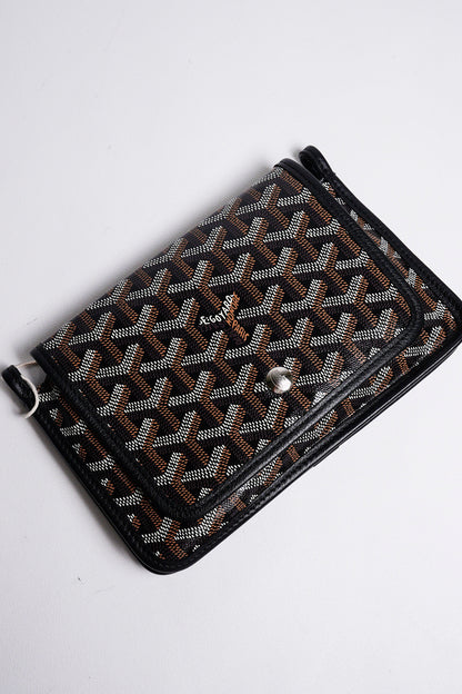 GOYARD PLUMET 經典LOGO翻蓋扁斜背包